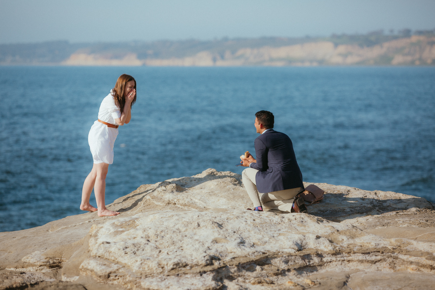 La Jolla Cove Engagement Proposal Photos | A + R